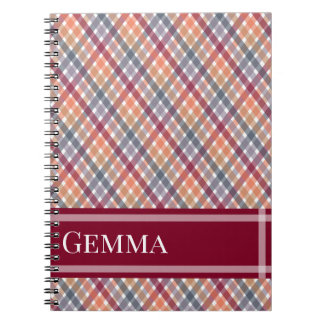 Carnet Gingham d'automne