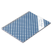 Carnet Gingham de base bleu marine clair en spirale (Côté gauche)
