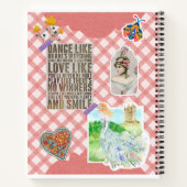 Carnet Gingham Rose Doux Éléments Mignons (Dos)