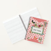 Carnet Gingham Rose Doux Éléments Mignons (Intérieur)