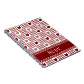 Carnet Gingham Rouge de l'Ohio (Côté Droit)