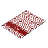 Carnet Gingham Rouge de l'Ohio (Côté gauche)