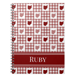 Carnet Gingham Rouge de l'Ohio