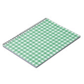 Carnet Gingham vert menthe (Côté gauche)