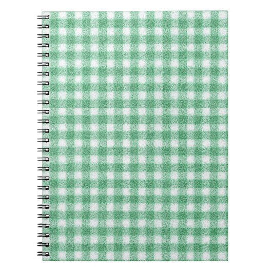 Carnet Gingham vert menthe (Devant)