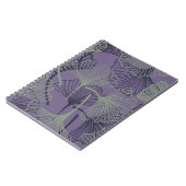 Carnet Gingko biloba : motif vintage abstrait. (Côté gauche)