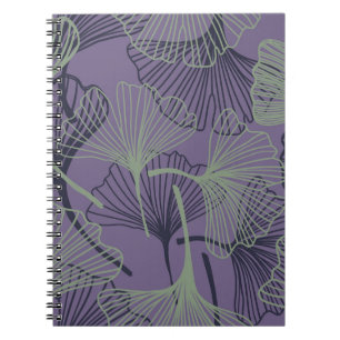 Carnet Gingko biloba : motif vintage abstrait.