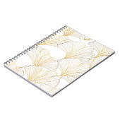 Carnet Ginkgo Gold : Arrangement de feuille luxueux (Côté gauche)