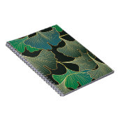 Carnet Ginkgo or luxueux, art vintage. (Côté Droit)