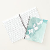 Carnet Ginkgo sur Dusty Turquoise - Blanc (Intérieur)
