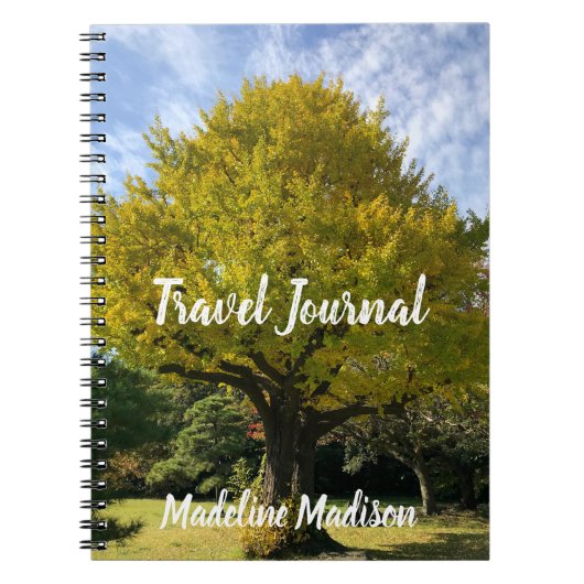 Carnet Ginkgo Tree of Golden Yellow (Devant)