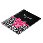 Carnet Girafe à l'impression arc rose chaud Nom (Côté gauche)