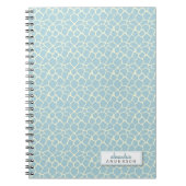Carnet Girafe Animal Motif Custom Notebook (bleu bébé) (Devant)