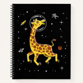 Carnet Girafe Animaux Dans L'Espace (Devant)