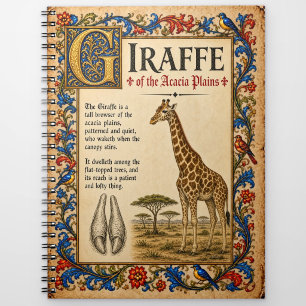 Carnet Girafe, Art du Bestiaire Médiéval
