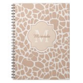 Carnet Girafe Brown classique Imprimer le monogramme et l (Devant)