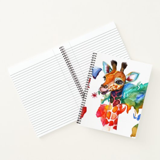 Carnet girafe colorée (Intérieur)