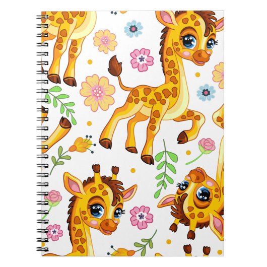 Carnet Girafe de dessin animé mignonne (Devant)