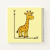 Carnet Girafe de dessin mignonne sur l'axe X-Y math (Dos)