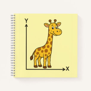 Carnet Girafe de dessin mignonne sur l'axe X-Y math