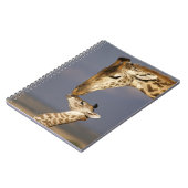 Carnet Girafe embrassant un bébé girafe (Côté gauche)