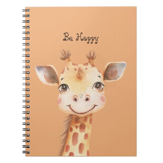 Carnet Girafe Heureux (Devant)