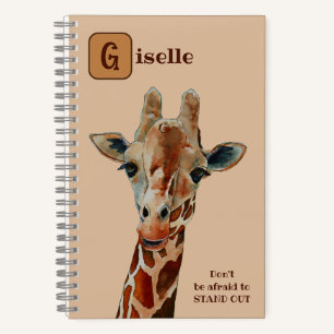 Carnet Girafe le Safari Tier Aquarell