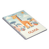 Carnet Girafe Mignonne Fantaisiste dans la Savane (Côté Droit)