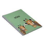 Carnet Girafe Personnalisée Drôle Vert (Côté Droit)