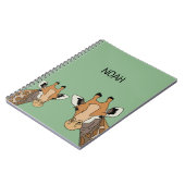 Carnet Girafe Personnalisée Drôle Vert (Côté gauche)