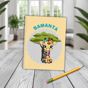 Carnet Girafe personnalisée "Nom"
