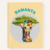 Carnet Girafe personnalisée "Nom" (Devant)