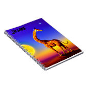 Carnet Girafe rêve/lune/étoiles modifiable (Côté Droit)