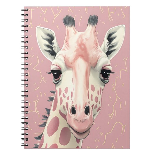 Carnet Girafe Rose (Devant)