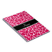 Carnet Girafe rose nommée faite sur commande de parties (Côté Droit)