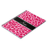 Carnet Girafe rose nommée faite sur commande de parties (Côté gauche)