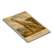Carnet Girafe Savane d'Afrique de l'Est VINTAGE (Côté Droit)