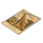 Carnet Girafe Savane d'Afrique de l'Est VINTAGE (Côté gauche)