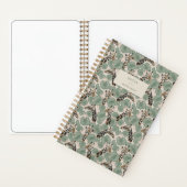 Carnet Girafe Vert Sauge Notes Botaniques Tropicales (À l'intérieur)