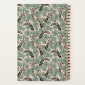 Carnet Girafe Vert Sauge Notes Botaniques Tropicales (Verso)