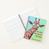 Carnet Giraffe amusante Citation Inspirationnelle Emerson (Intérieur)