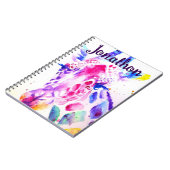 Carnet Giraffe Aquarelle Garçons Purple Cadeaux Lavande (Côté gauche)
