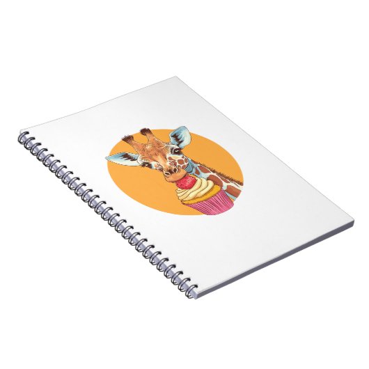 Carnet Giraffe Avec Cupcake (Côté Droit)