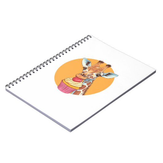 Carnet Giraffe Avec Cupcake (Côté gauche)