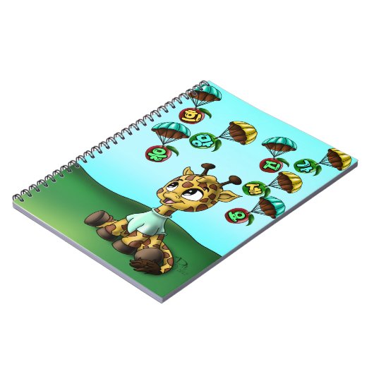 Carnet Giraffe avec mot coréen (Côté gauche)