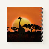 Carnet Giraffe couché de soleil du Serengeti | Safari afr (Dos)