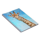 Carnet Giraffe curieuse avec Ciel de Confetti Bleu (Côté Droit)