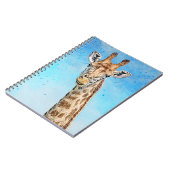Carnet Giraffe curieuse avec Ciel de Confetti Bleu (Côté gauche)