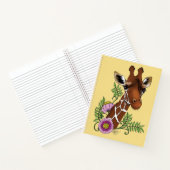 Carnet Giraffe Fleurs de Portrait Jaunes (Intérieur)