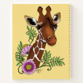 Carnet Giraffe Fleurs de Portrait Jaunes (Dos)